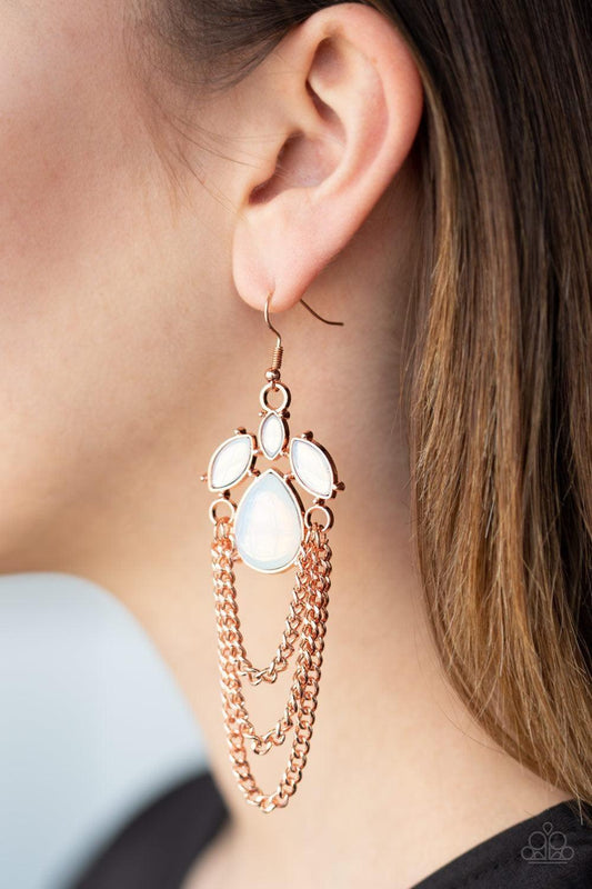 Paparazzi Accessories - Opalescence Essence - Copper Earrings - Bling by JessieK