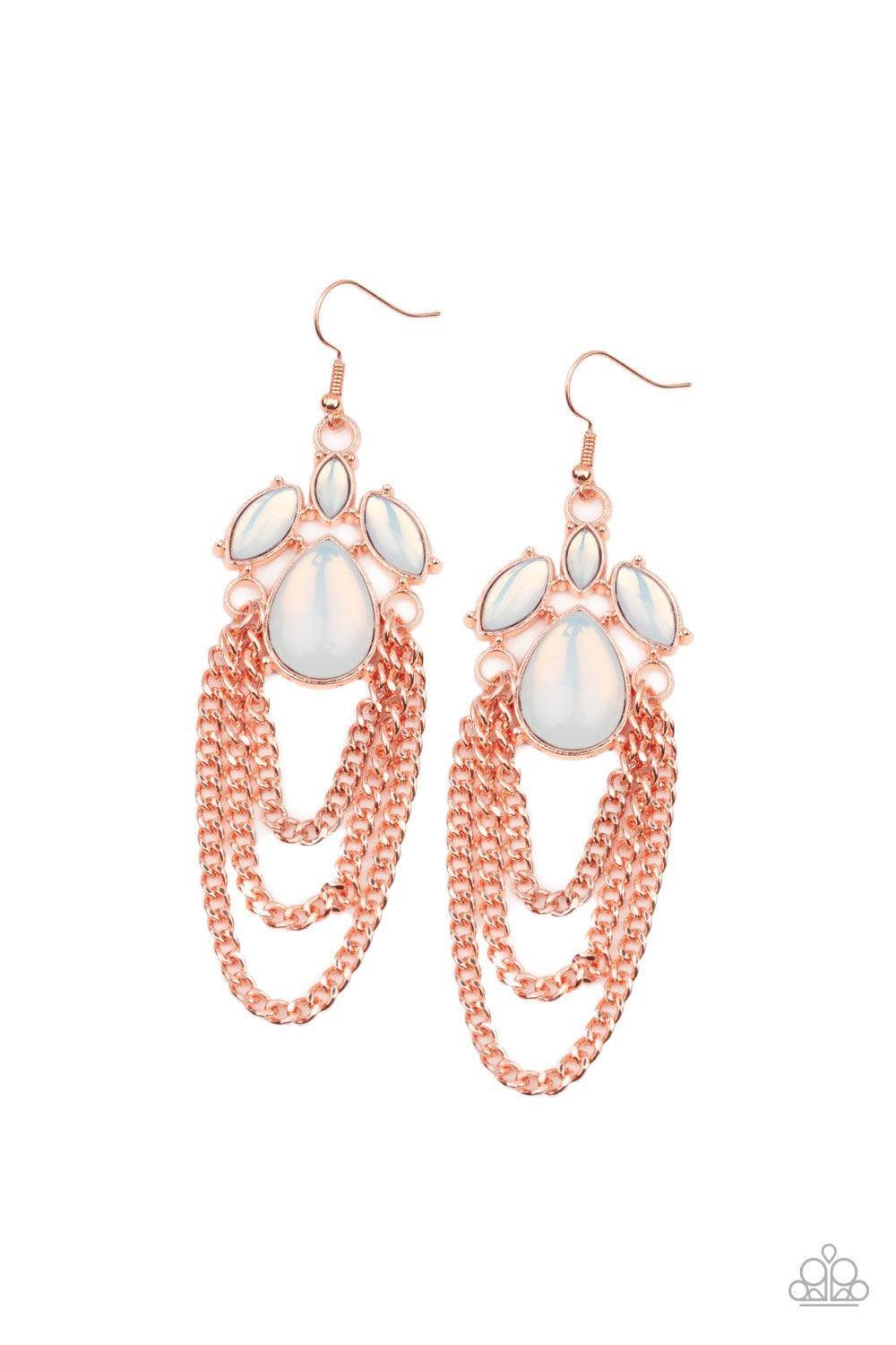 Paparazzi Accessories - Opalescence Essence - Copper Earrings - Bling by JessieK