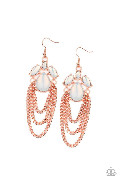 Paparazzi Accessories - Opalescence Essence - Copper Earrings - Bling by JessieK