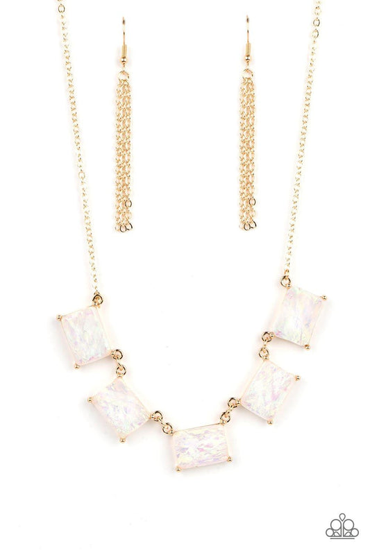 Paparazzi Accessories - Opalescent Oblivion - Gold Necklace - Bling by JessieK