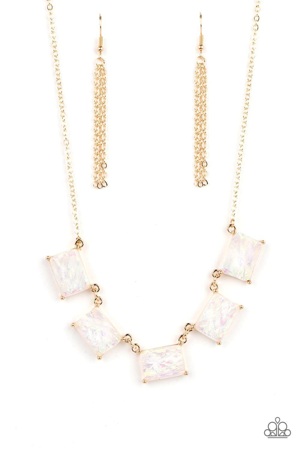 Paparazzi Accessories - Opalescent Oblivion - Gold Necklace - Bling by JessieK