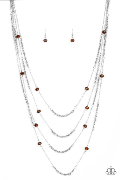 Paparazzi Accessories - Open For Opulence - Brown Necklace - Bling by JessieK