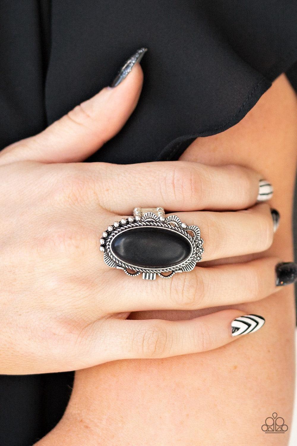 Paparazzi Accessories - Open Range - Black Ring - Bling by JessieK