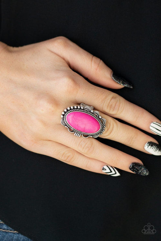 Paparazzi Accessories - Open Range - Pink Ring - Bling by JessieK