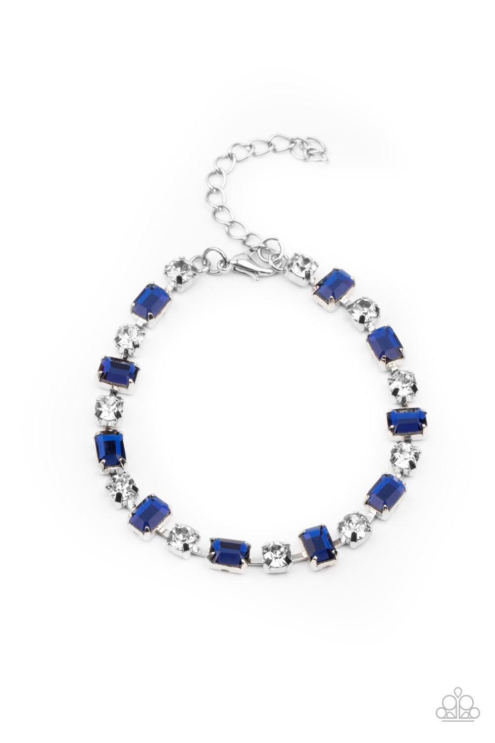 Paparazzi Accessories - Out In Full Fierce - Blue Bracelet - Bling by JessieK