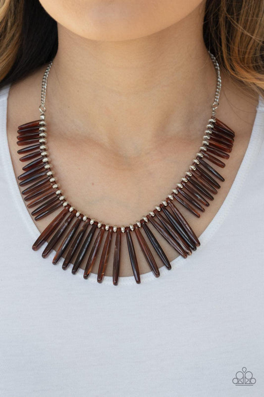 Paparazzi Accessories - Out Of My Element - Brown Necklace - Bling by JessieK
