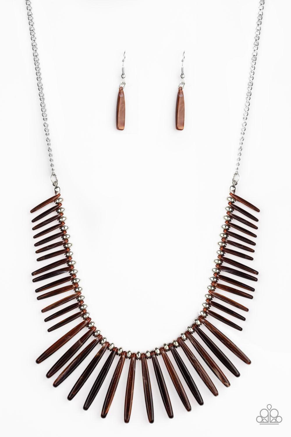 Paparazzi Accessories - Out Of My Element - Brown Necklace - Bling by JessieK