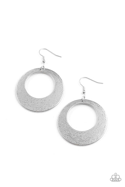 Paparazzi Accessories - Outer Plains - Silver Earrings - Bling by JessieK