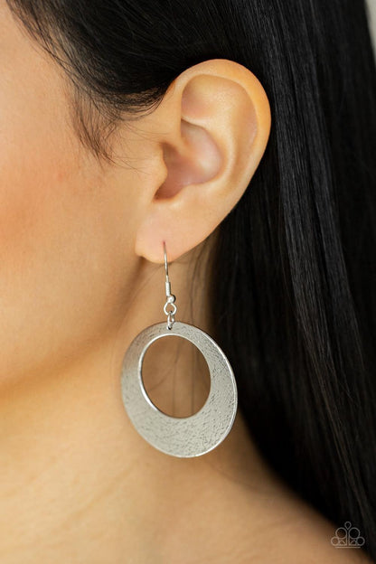 Paparazzi Accessories - Outer Plains - Silver Earrings - Bling by JessieK