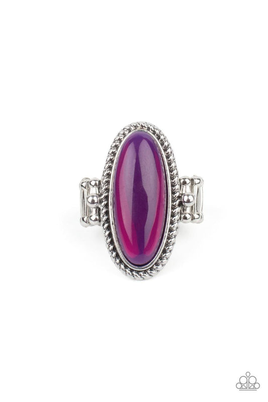 Paparazzi Accessories - Oval Oasis - Purple Ring - Bling by JessieK