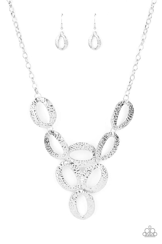 Paparazzi Accessories - Oval The Limit - Silver Necklace - Bling by JessieK
