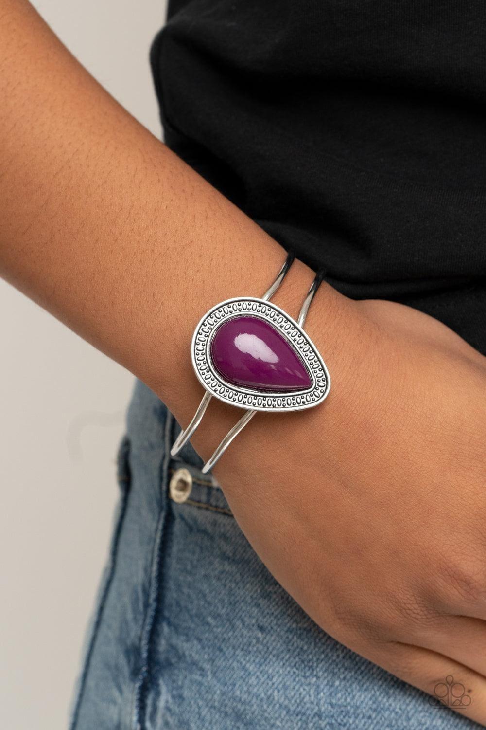 Paparazzi Accessories - Over The Top Pop - Purple Bracelet - Bling by JessieK