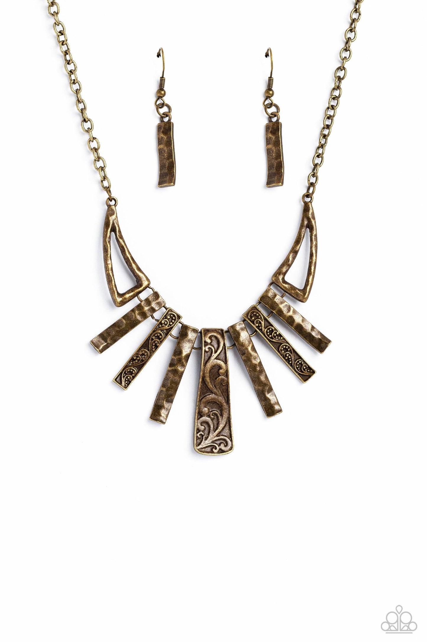 Paparazzi Accessories - Paisley Pastime - Brass Necklace - Bling by JessieK