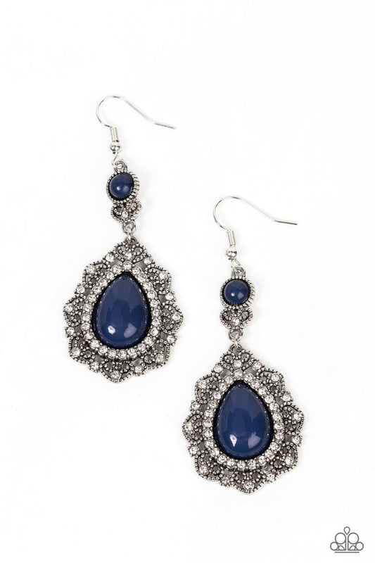 Paparazzi Accessories - Palace Bribe - Blue Earrings - Bling by JessieK
