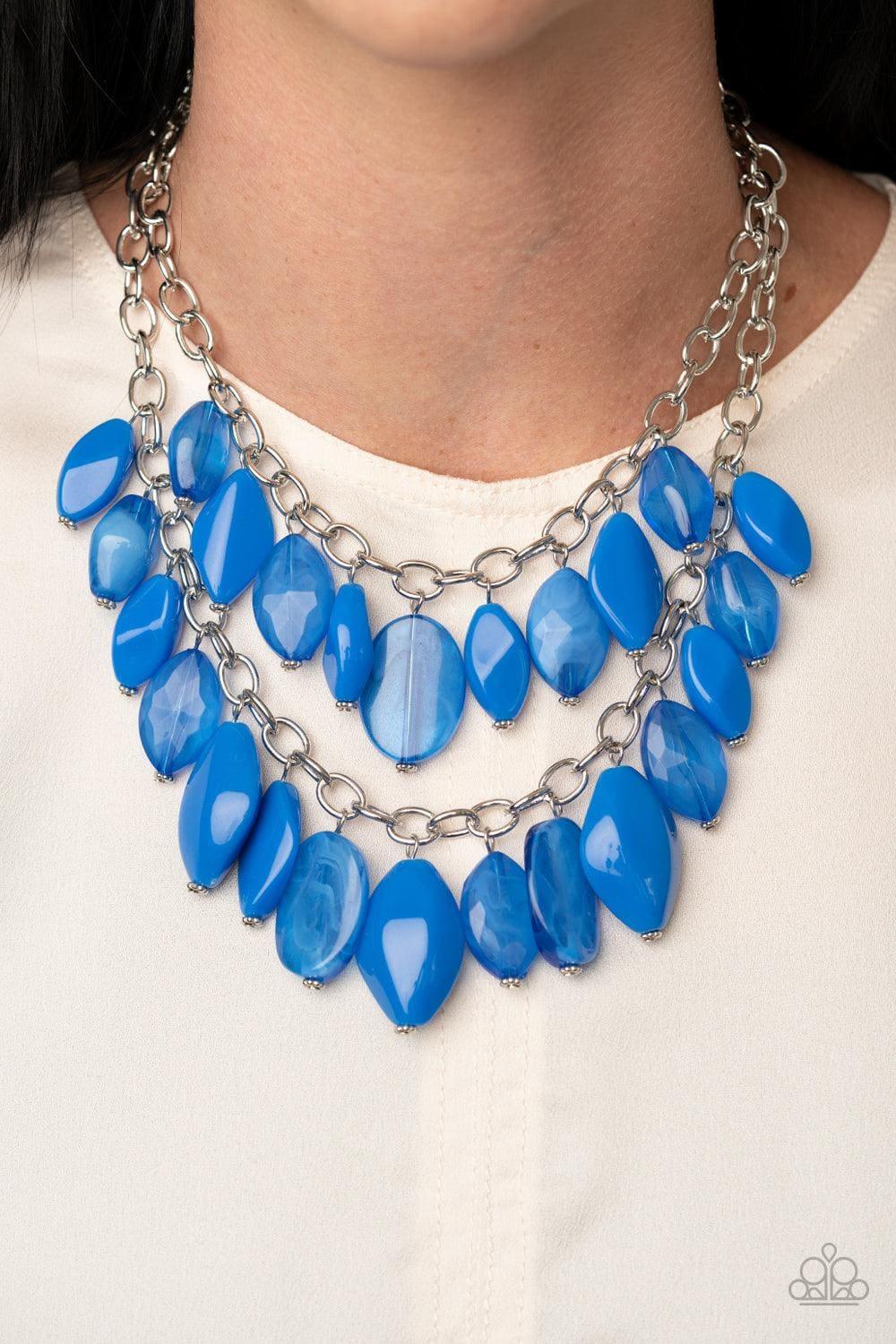 Paparazzi Accessories - Palm Beach Beauty - Blue Necklace - Bling by JessieK