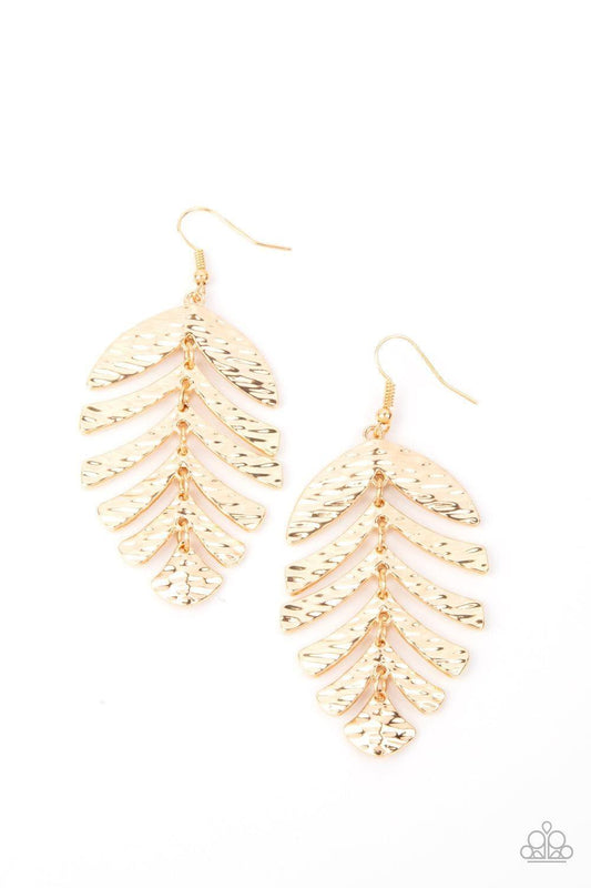 Paparazzi Accessories - Palm Lagoon - Gold Earrings - Bling by JessieK