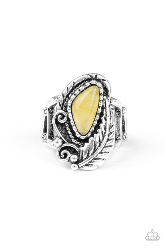 Paparazzi Accessories - Palm Princess - Yellow Ring - Bling by JessieK