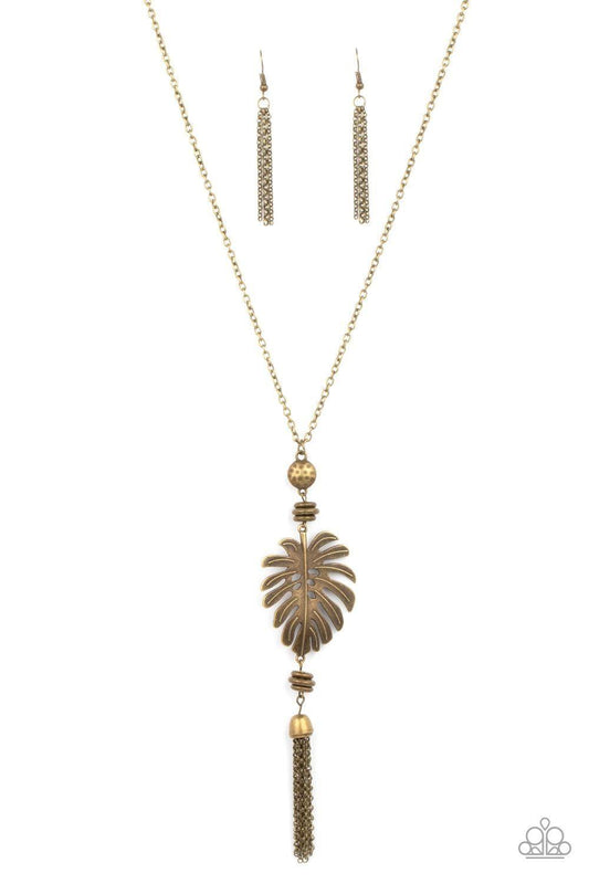 Paparazzi Accessories - Palm Promenade - Brass Necklace - Bling by JessieK