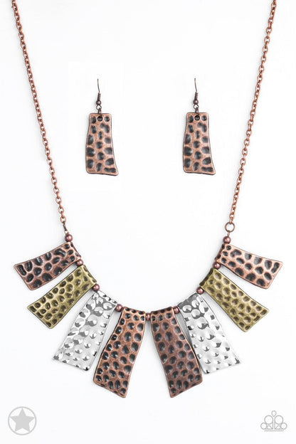 Paparazzi Accessories - Paparazzi Blockbuster Necklace: a Fan Of The Tribe - Bling by JessieK