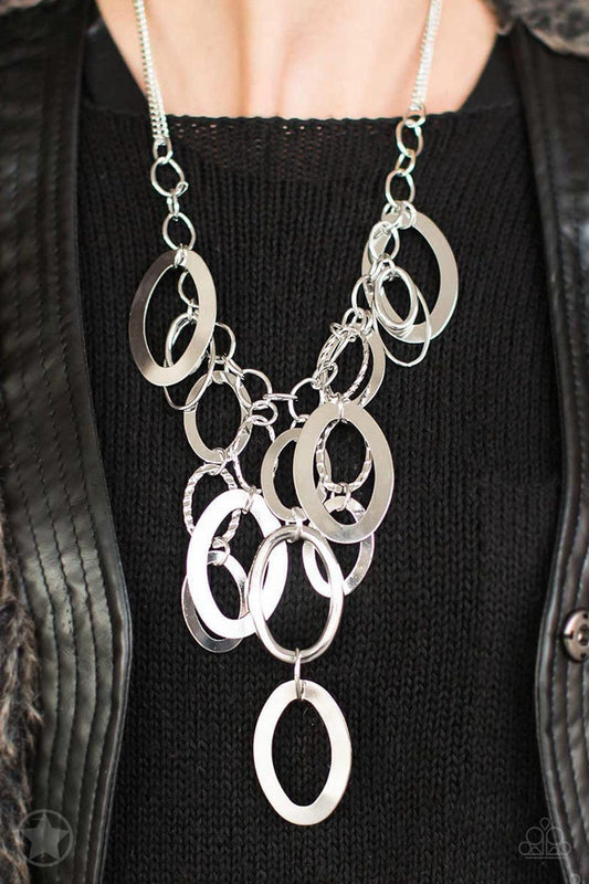 Paparazzi Accessories - Paparazzi Blockbuster Necklace: a Silver Spell - Bling by JessieK