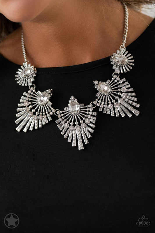 Paparazzi Accessories - Paparazzi Blockbuster Necklace: Miss You-niverse White - Bling by JessieK
