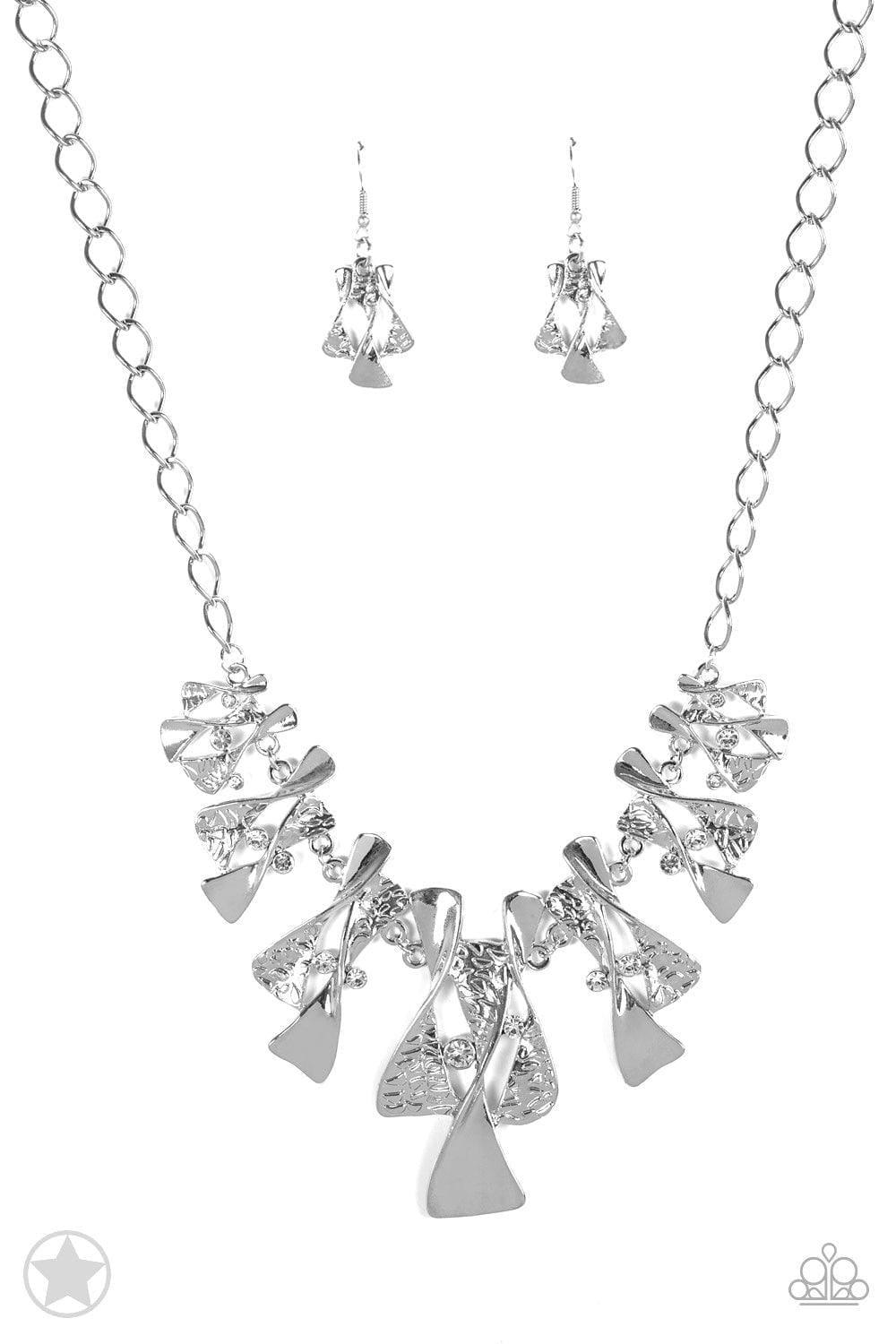 Paparazzi Accessories - Paparazzi Blockbuster Necklace: Sands Of Time Silver - Bling by JessieK