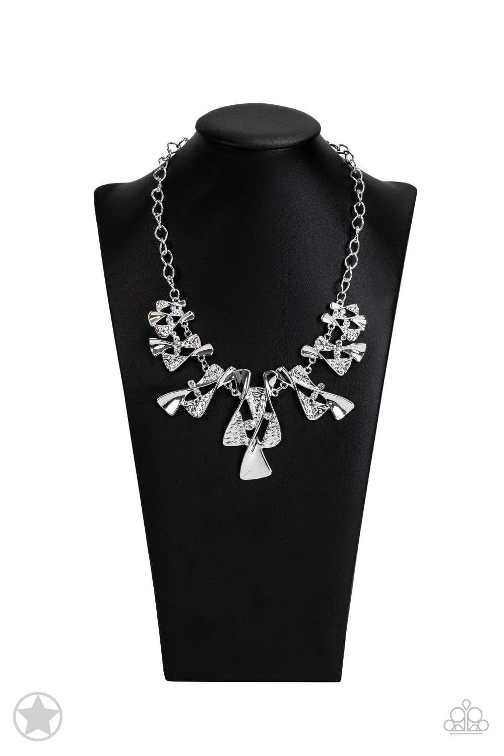 Paparazzi Accessories - Paparazzi Blockbuster Necklace: Sands Of Time Silver - Bling by JessieK