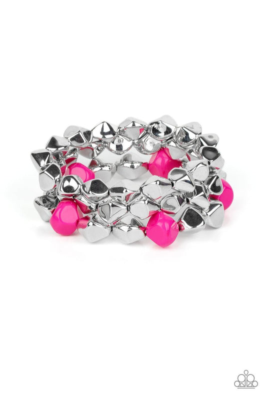Paparazzi Accessories - Paparazzi Jewelry a Perfect Tenacious - Pink Bracelet - Bling by JessieK