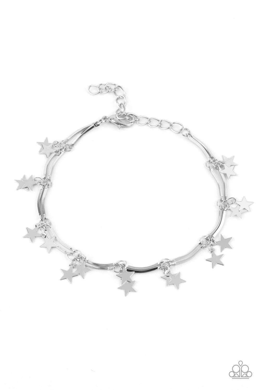Paparazzi Accessories - Party In The Usa - Silver Bracelet - Bling by JessieK