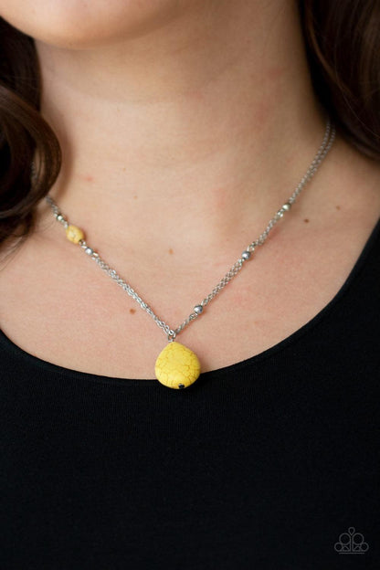 Paparazzi Accessories - Peaceful Prairies - Yellow Necklace - Bling by JessieK