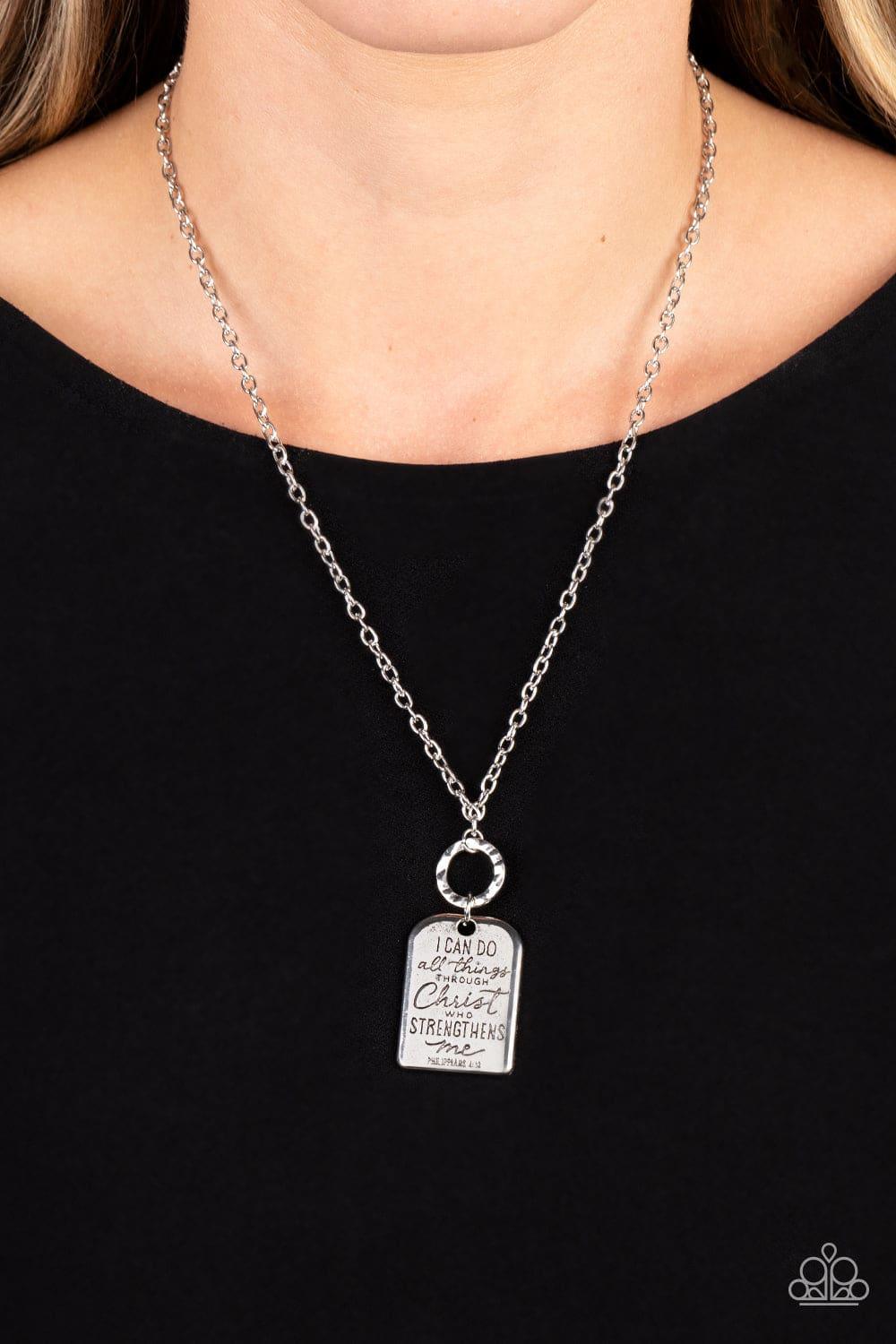 Paparazzi Accessories - Persevering Philippians - Silver Necklace - Bling by JessieK