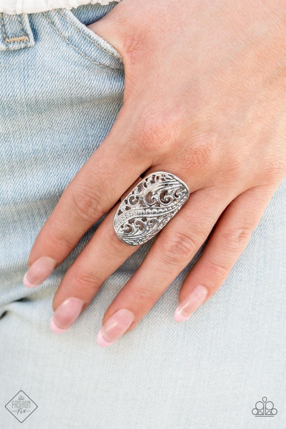 Paparazzi Accessories - Pier Paradise - Silver Ring - Bling by JessieK