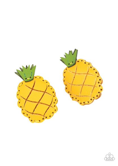 Paparazzi Accessories - Pineapple Of My Eye - Yellow Hair Clip - Bling by JessieK