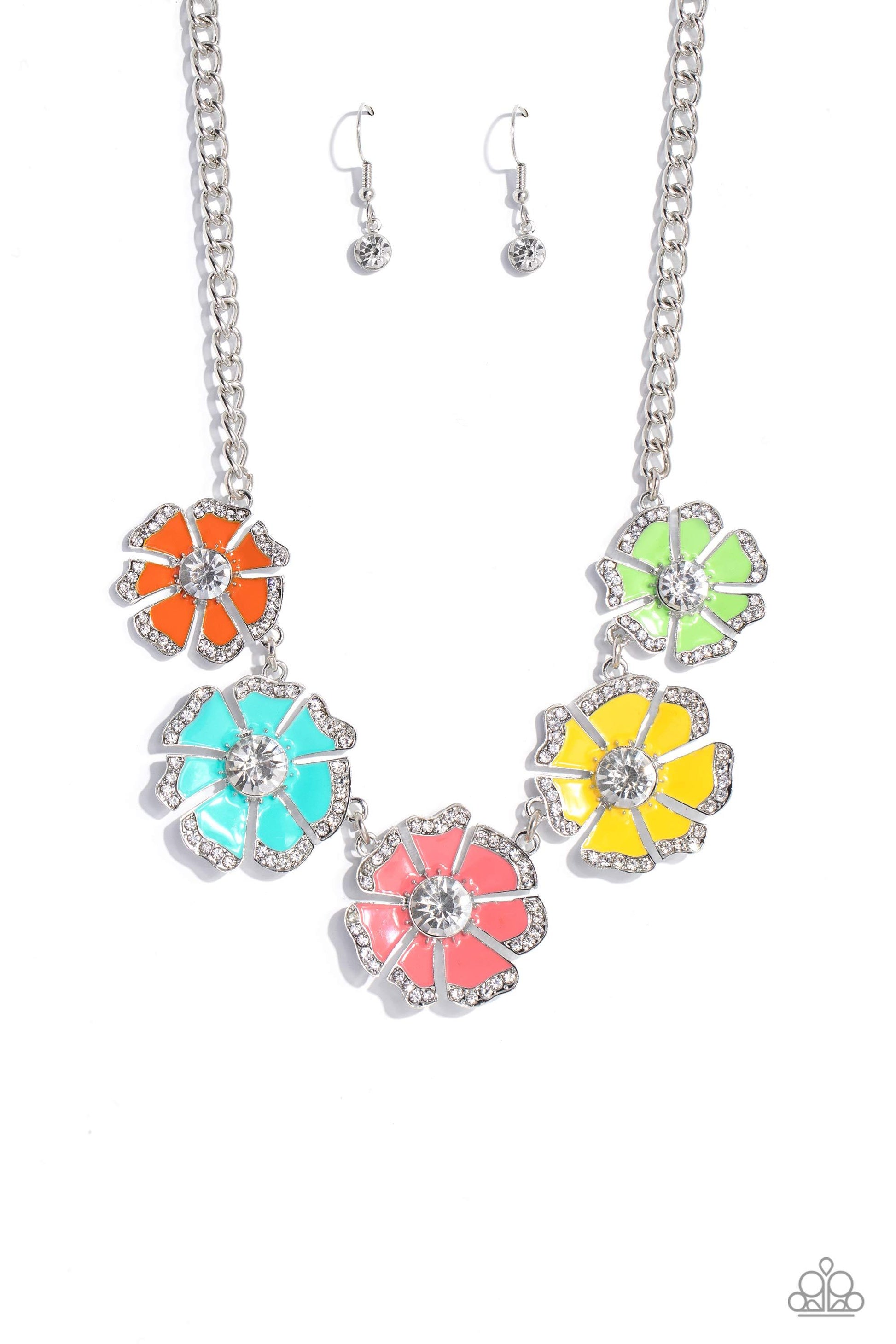 Paparazzi Accessories - Playful Posies - Multicolor Necklace - Bling by JessieK