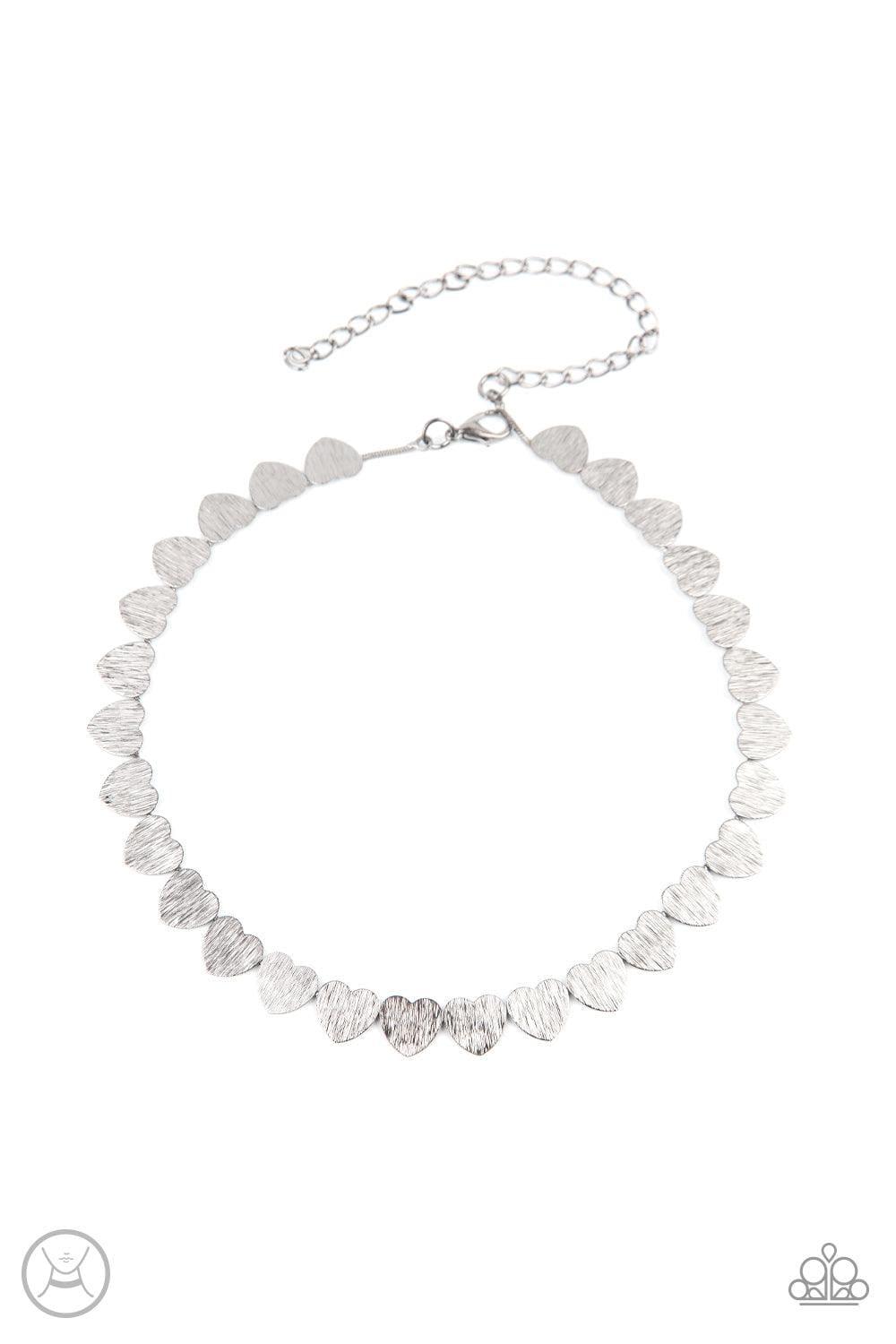 Paparazzi Accessories - Playing Heart To Get - Silver Choker Necklace - Bling by JessieK