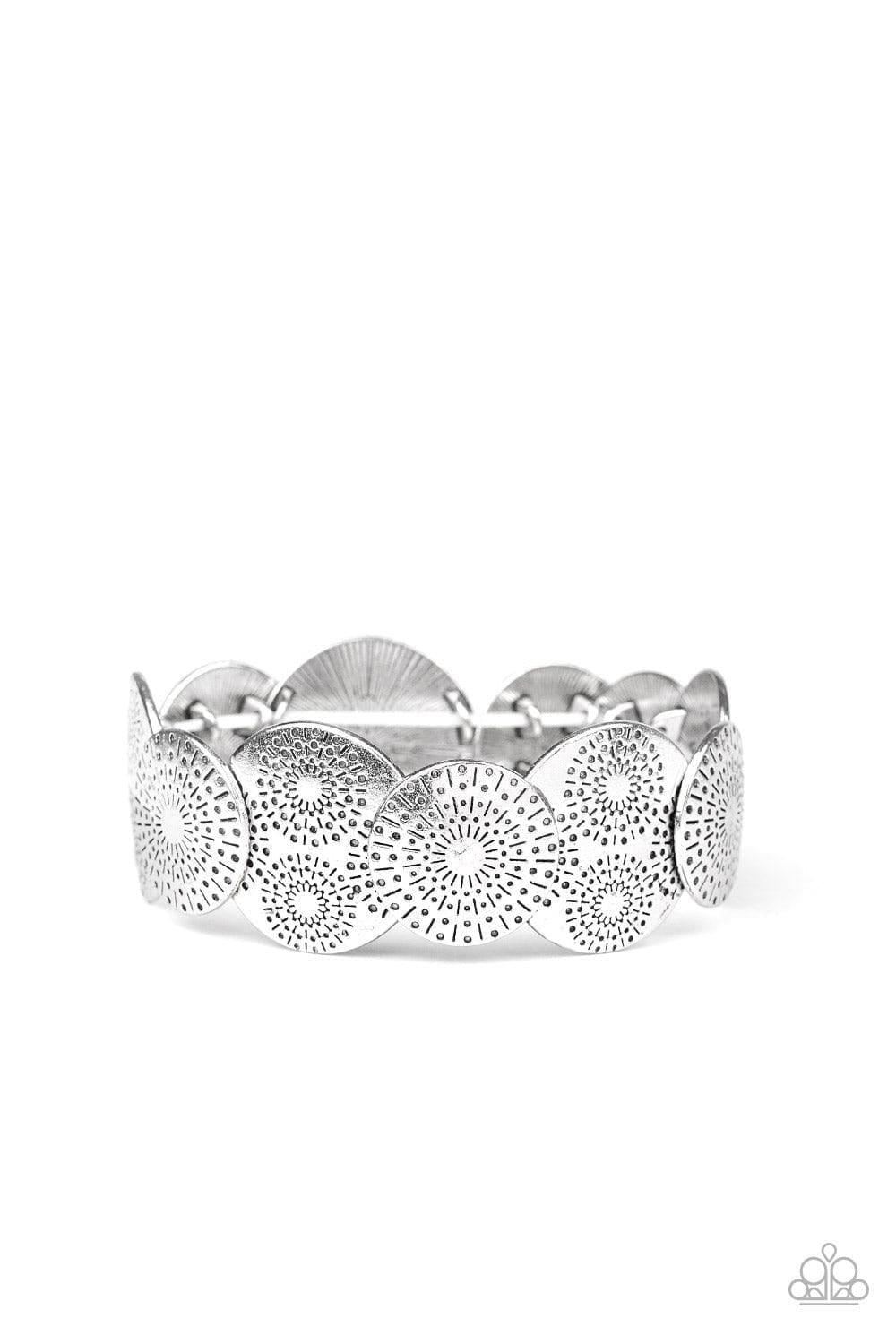 Paparazzi Accessories - Pleasantly Posy - Silver Bracelet - Bling by JessieK