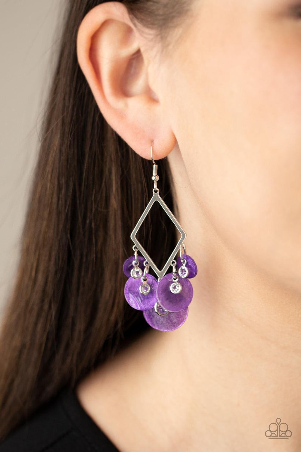 Paparazzi Accessories - Pomp And Circumstance - Purple Earrings - Bling by JessieK