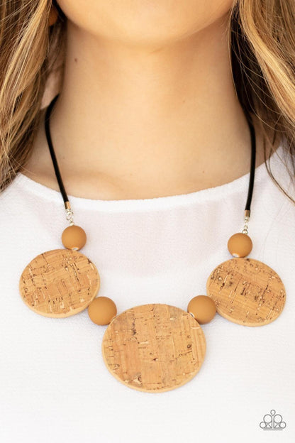 Paparazzi Accessories - Pop The Cork - Brown Necklace - Bling by JessieK