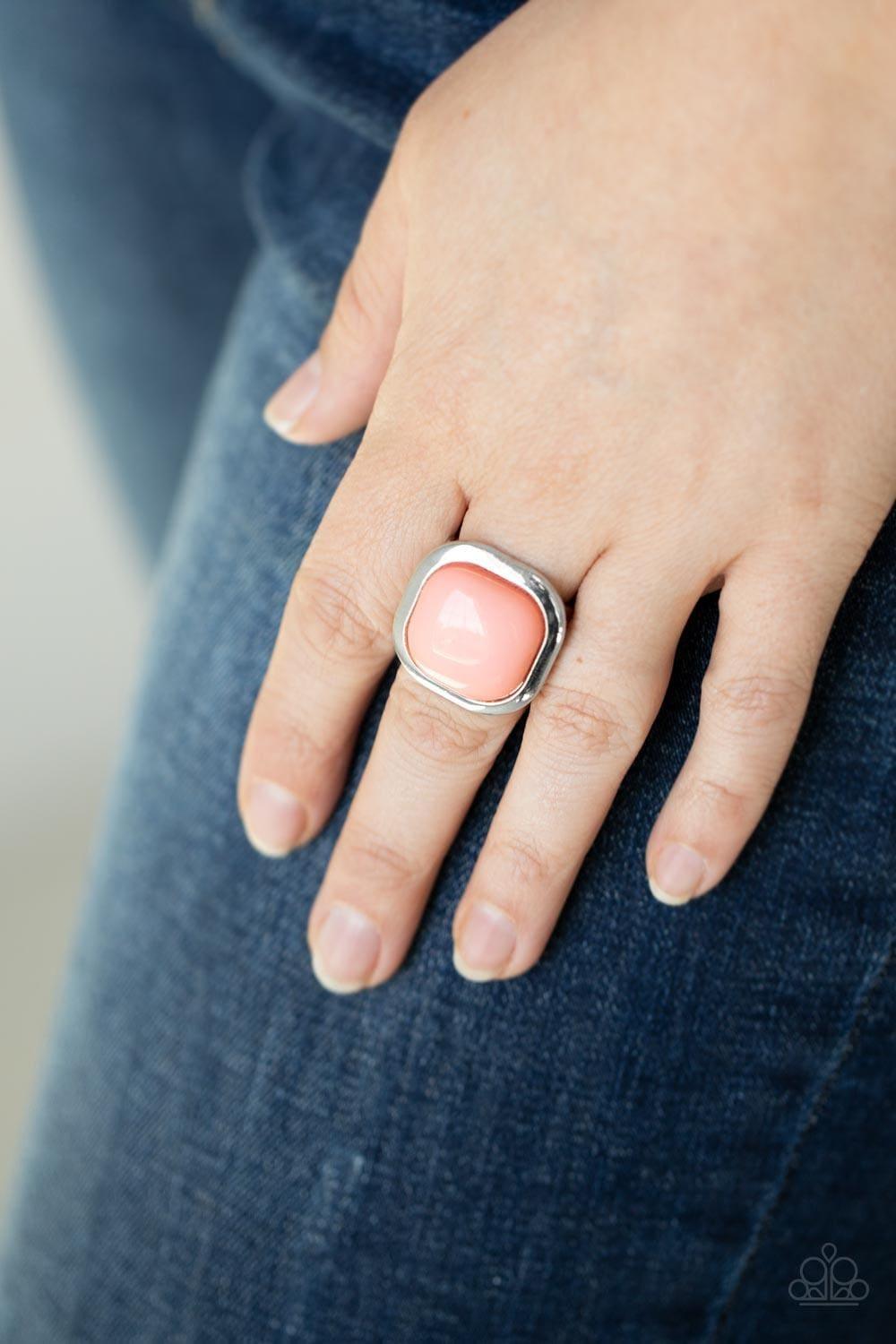 Paparazzi Accessories - Pop-ularity Contest - Orange (coral) Ring - Bling by JessieK