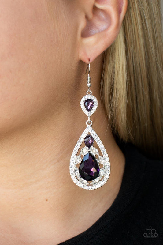 Paparazzi Accessories - Posh Pageantry - Purple Earrings - Bling by JessieK