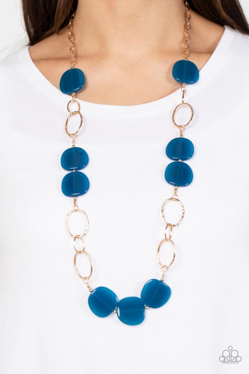 Pleasant promenade blue necklace paparazzi discount