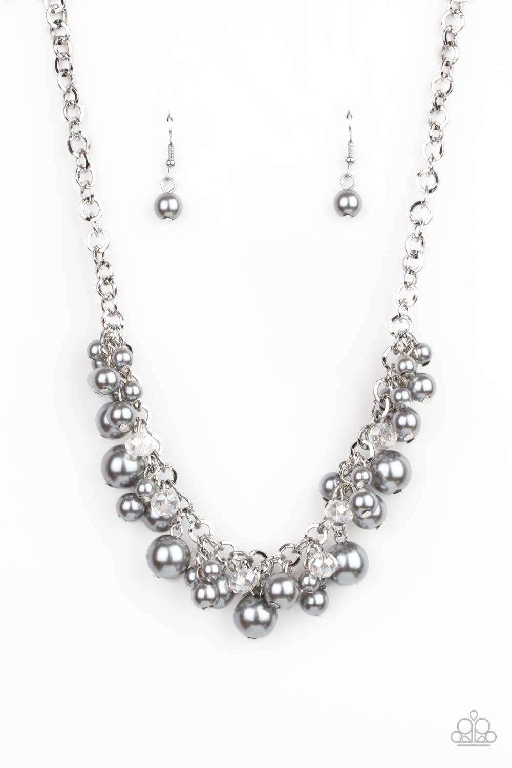 Paparazzi Accessories - Positively Pearl-escent - Silver Necklace - Bling by JessieK