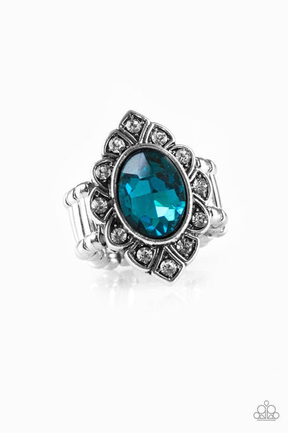Paparazzi Accessories - Power Behind The Throne - Blue Ring - Bling by JessieK