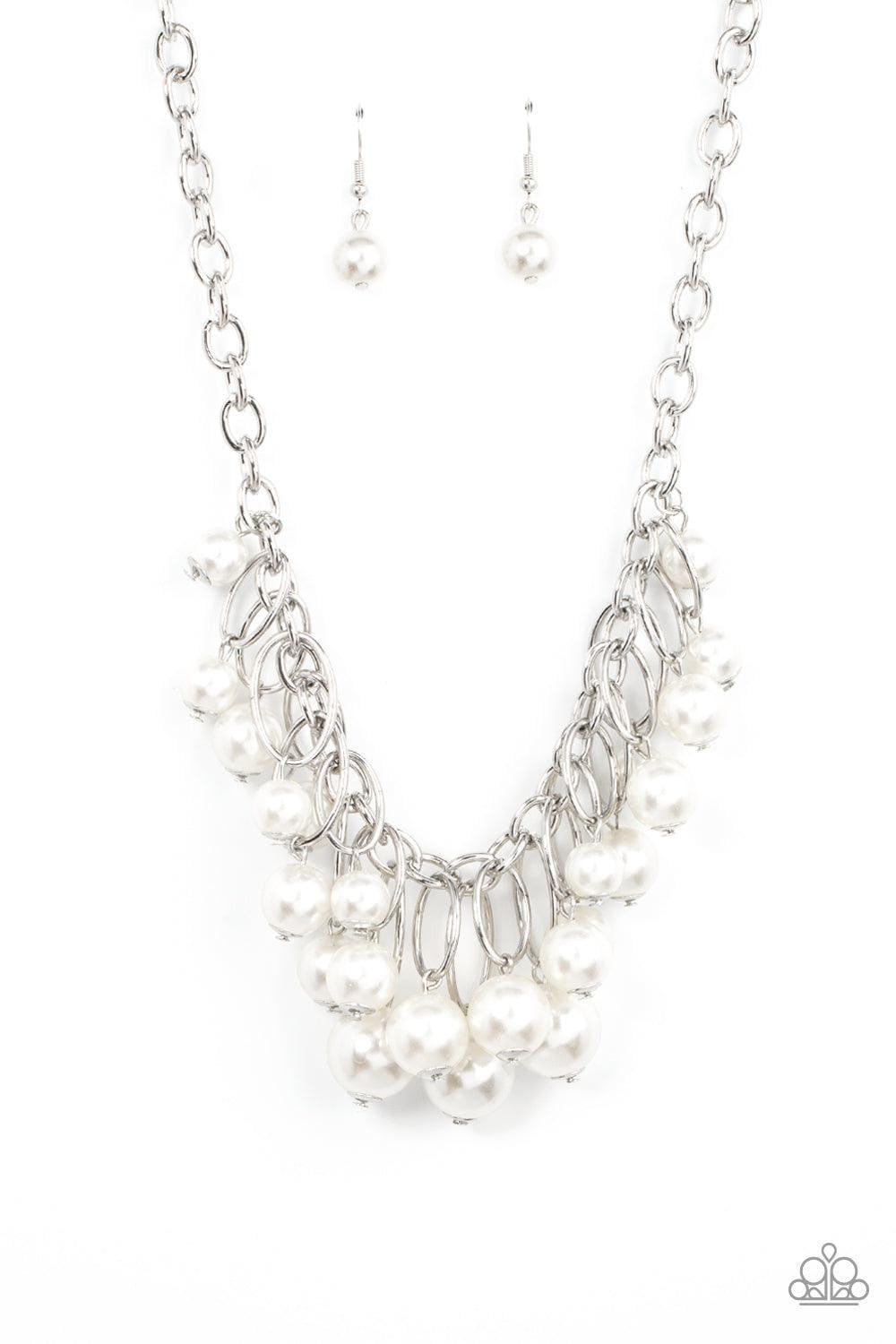 Paparazzi Accessories - Powerhouse Pose - White Necklace - Bling by JessieK