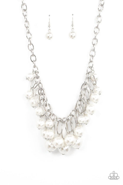 Paparazzi Accessories - Powerhouse Pose - White Necklace - Bling by JessieK
