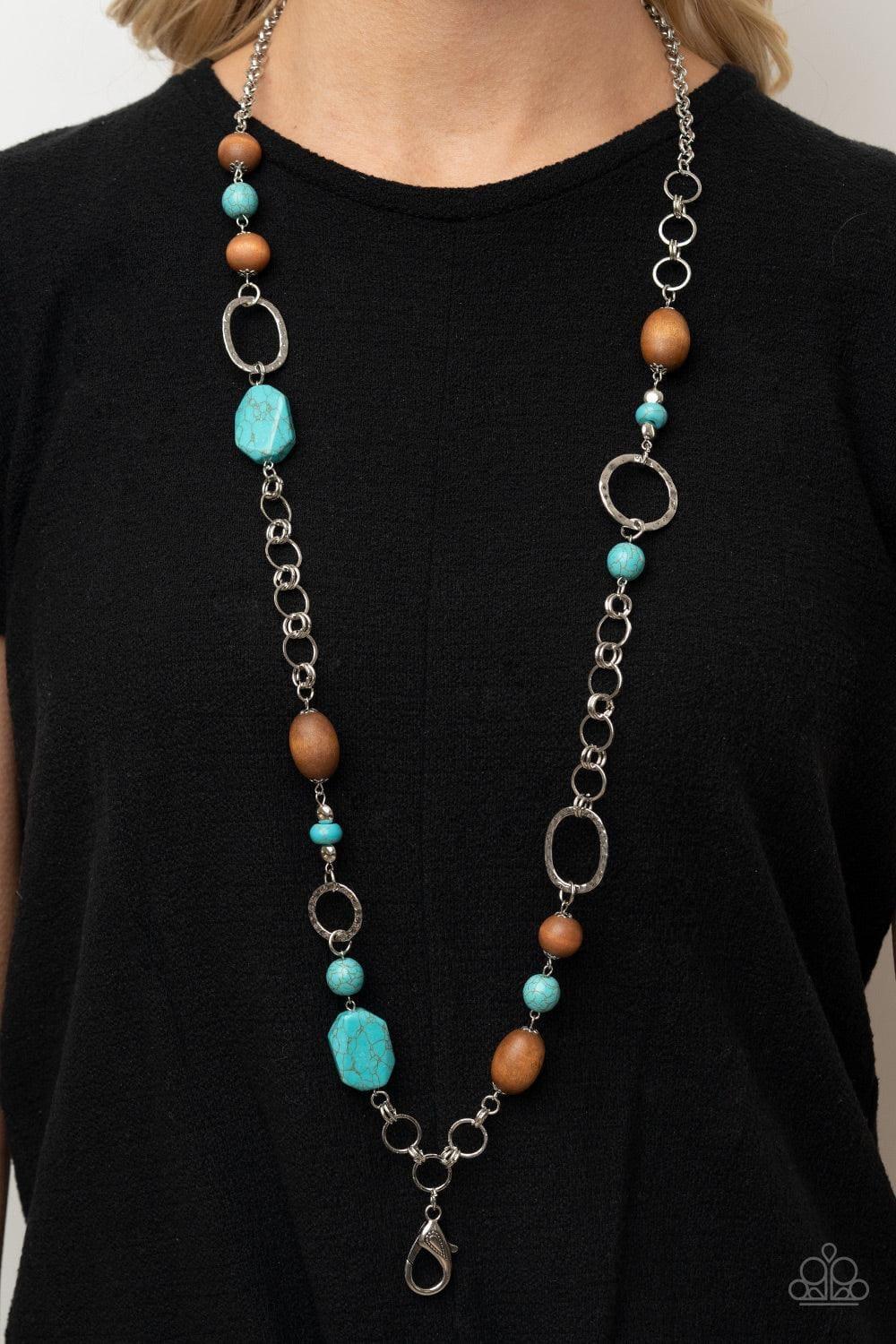 Paparazzi Accessories - Prairie Reserve - Blue Lanyard Necklace - Bling by JessieK