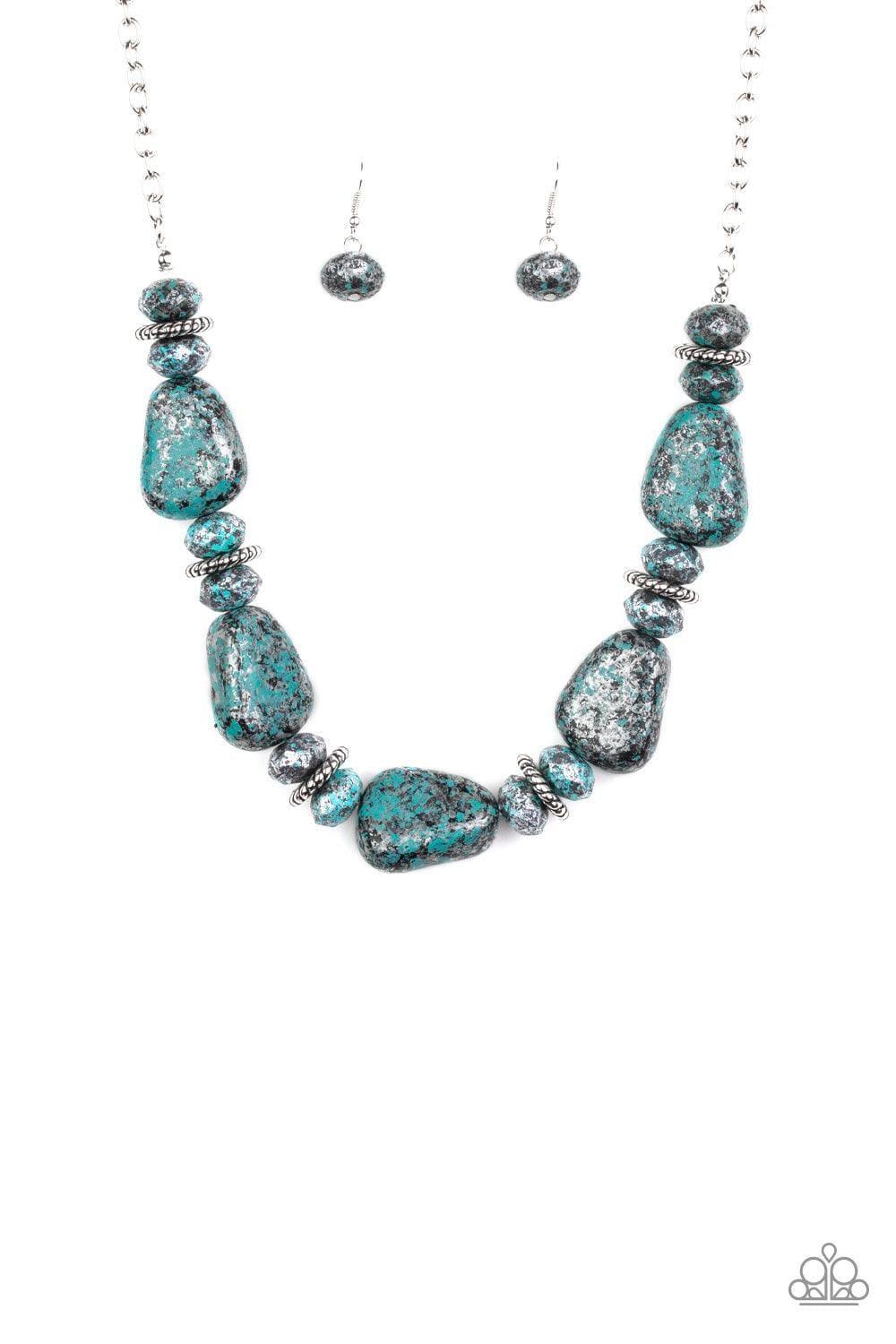 Paparazzi Accessories - Prehistoric Fashionista - Blue Necklace - Bling by JessieK