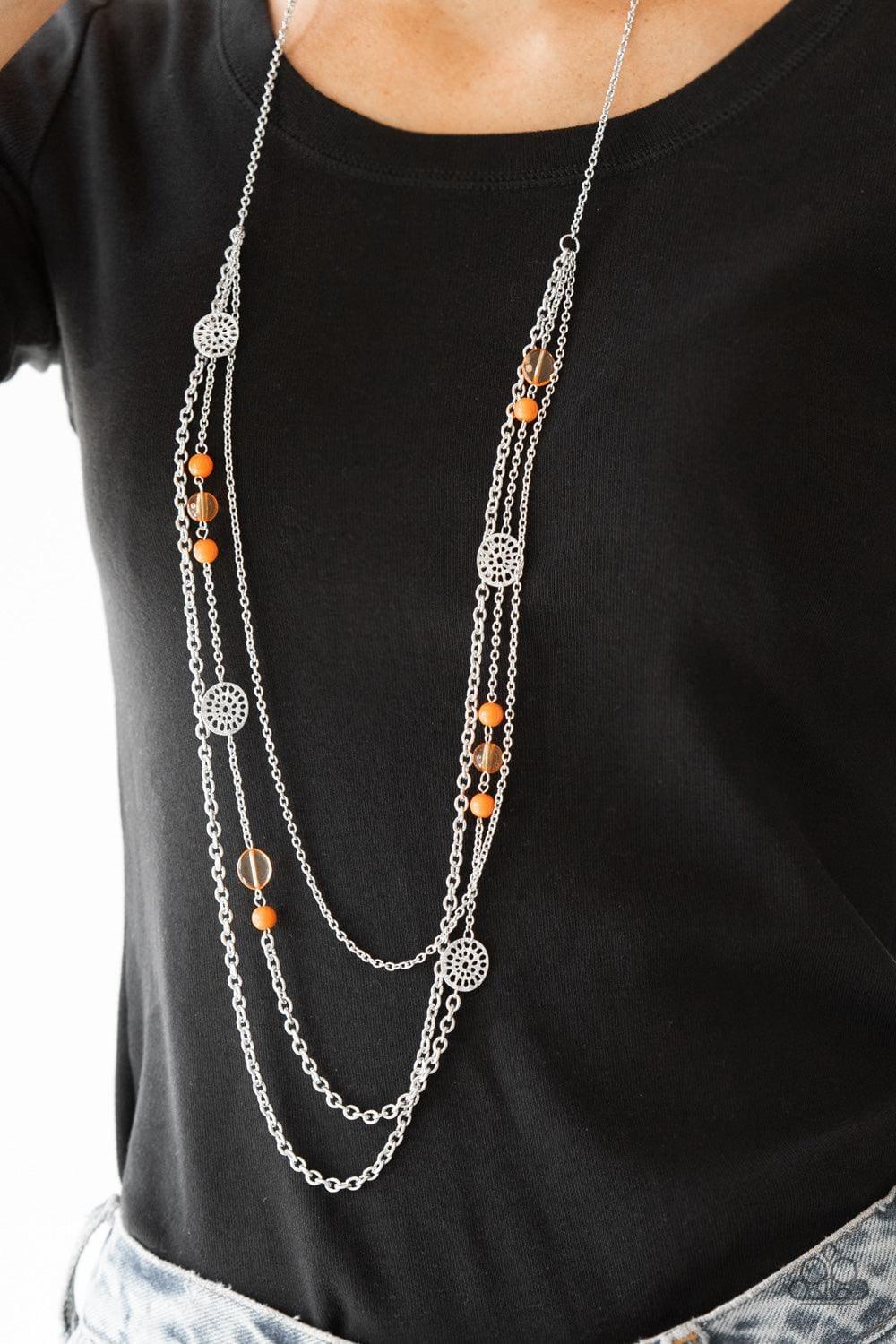 Paparazzi Accessories - Pretty Pop-tastic! - Orange Necklace - Bling by JessieK