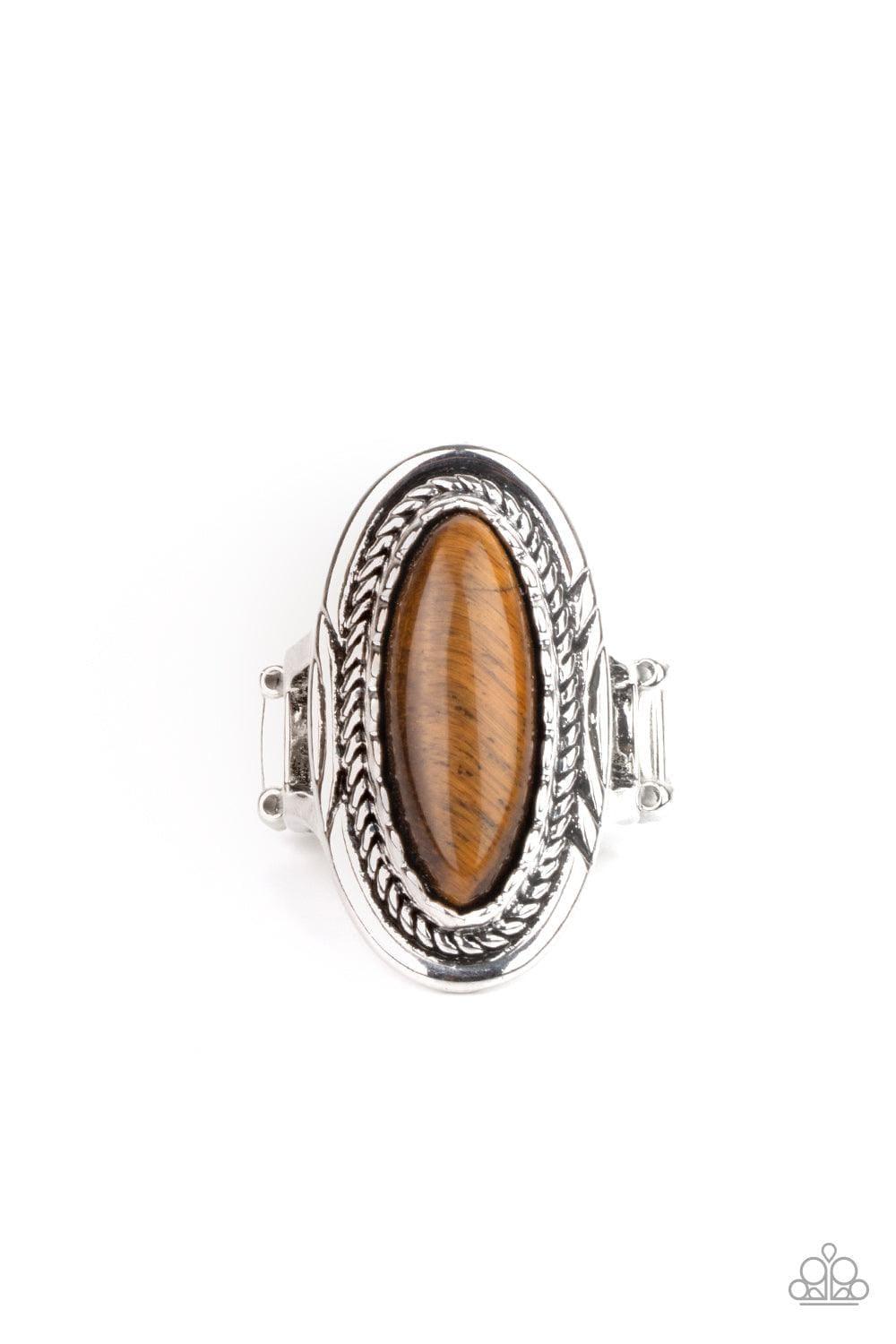 Paparazzi Accessories - Primal Instincts - Brown Ring - Bling by JessieK