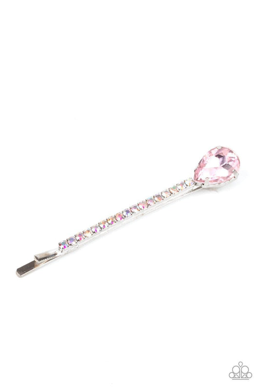 Paparazzi Accessories - Princess Precision - Pink Hair Pin - Bling by JessieK